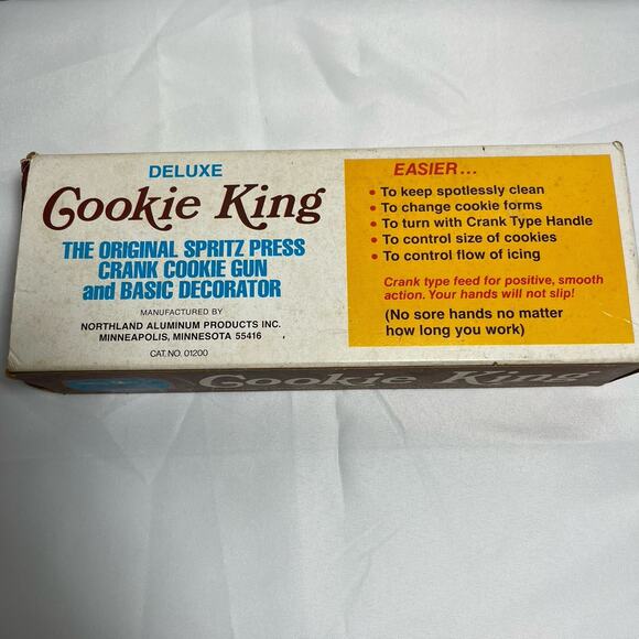 Vintage Nordic Ware Deluxe Cookie King Crank Press Spritz Gun 01200-Complete - Picture 6 of 6